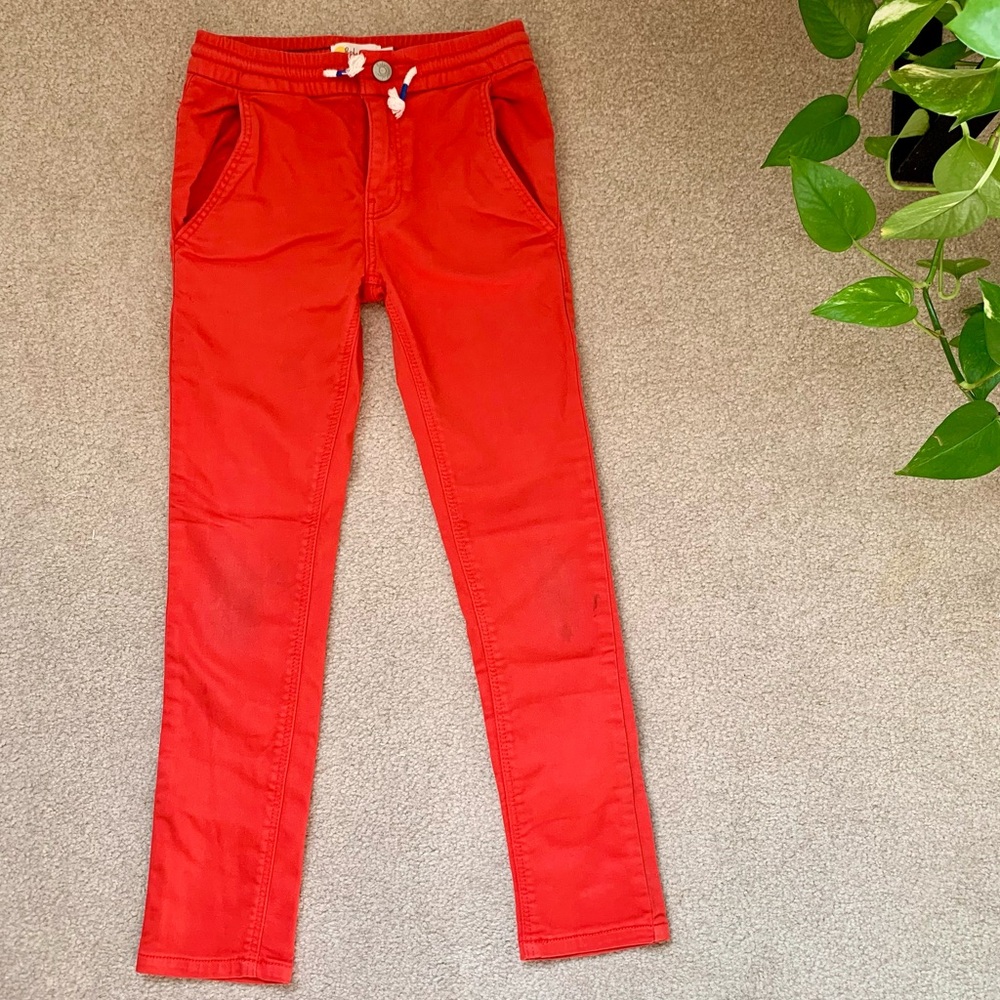 Boden Kid’s Pants Size 8Y Red Elastic Waist Utility Cotton Modal Blend
